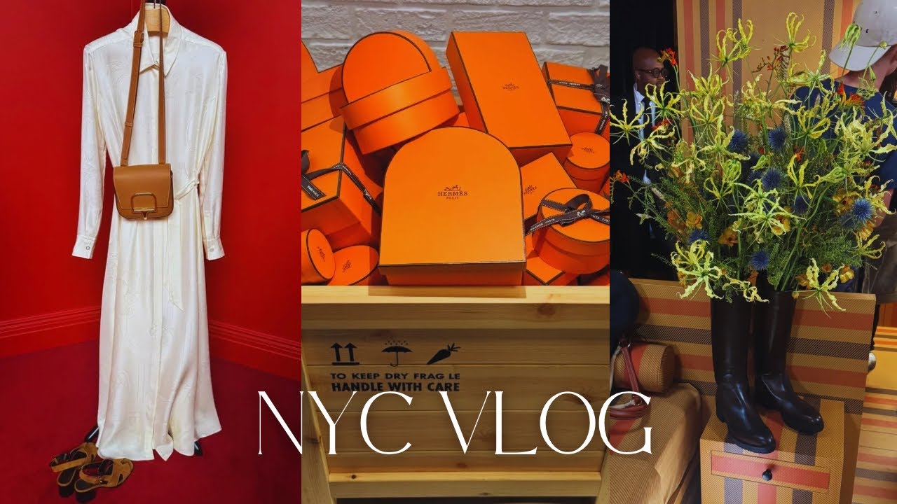 Eng) NYC Vlog🗽Hermes event in New York🍊소호 미감 맛집 shop&gallery hopping❤️‍🔥Loro piana, BOMI, GEM HOME🥕
