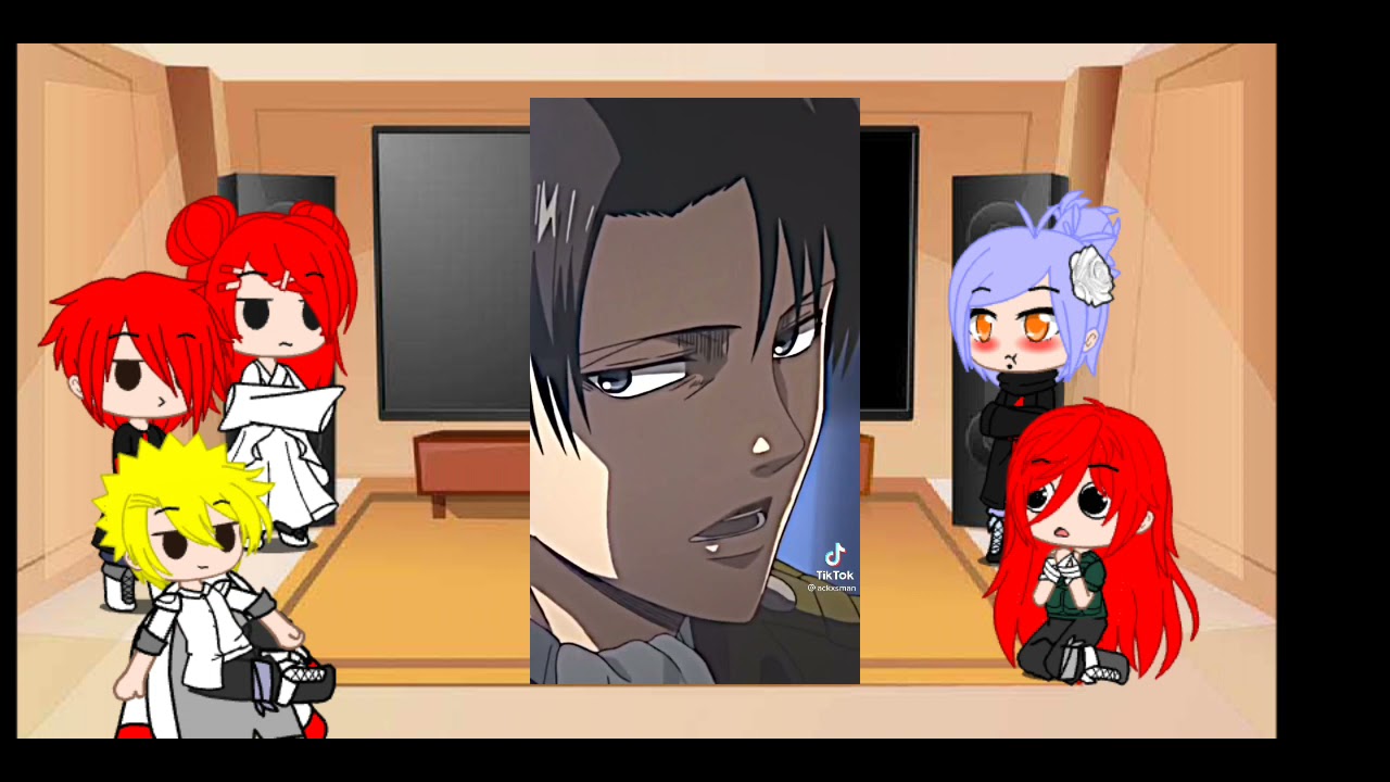 Clã Uzumaki + Minato + Konan reagindo ao Naruto as Levi [GC] { Parte 1 }