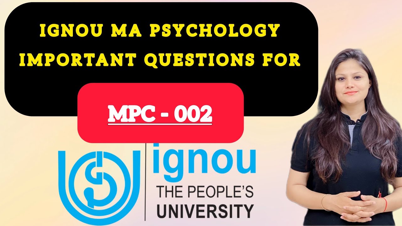 IGNOU MA Psychology important Questions Paper 2 MPC 002