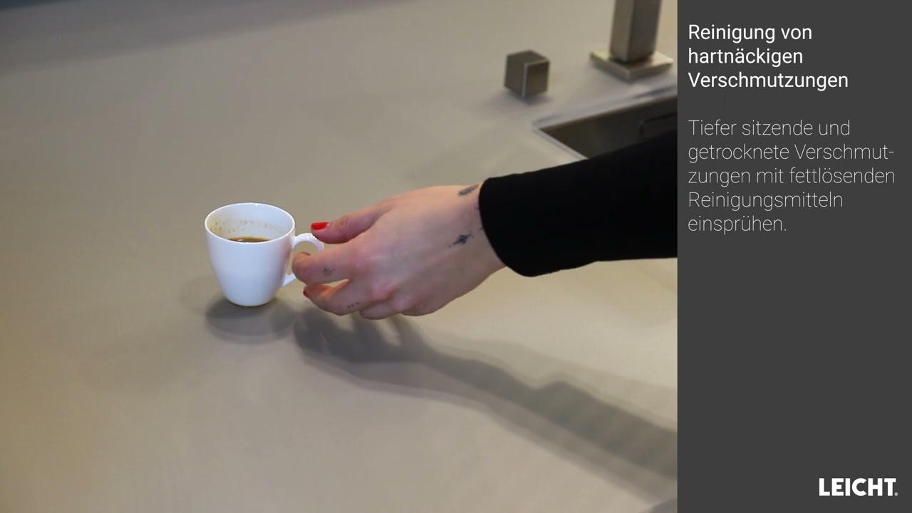 Reinigung und Pflege von Arbeitsplatten - Glas