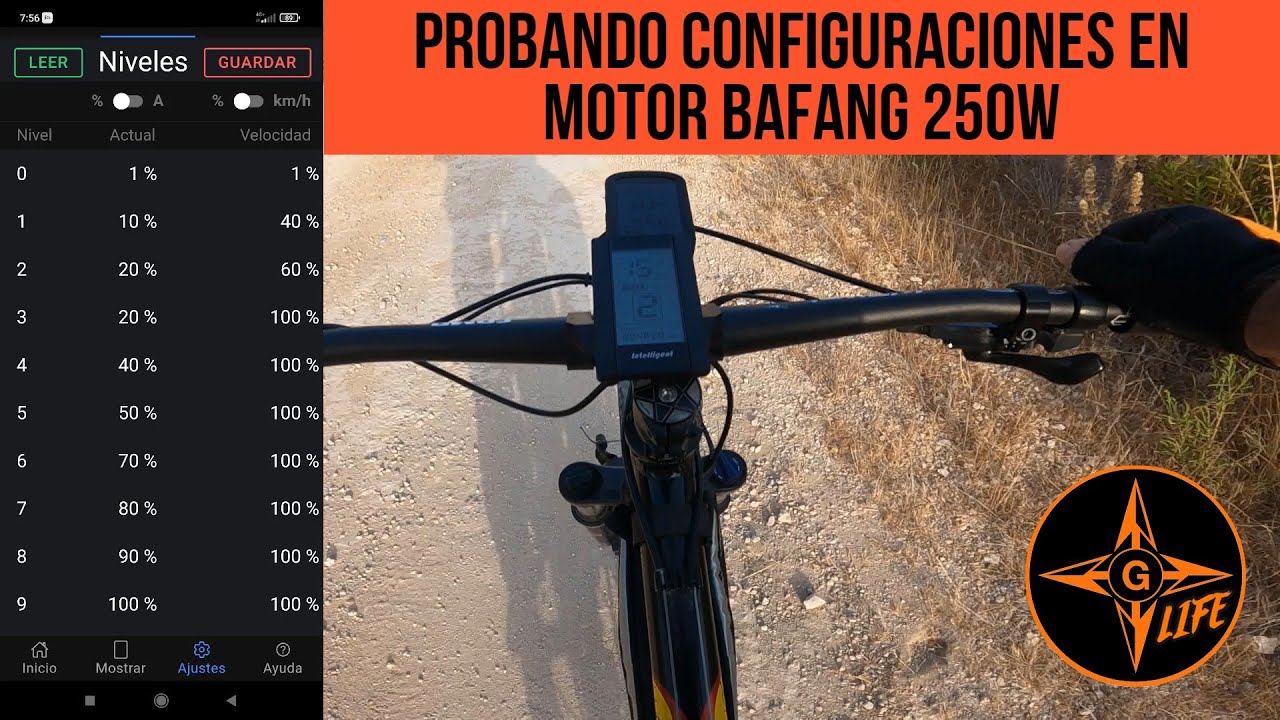 PROBANDO configuraciones distintas en el MOTOR BAFANG 250W , ESPECTACULAR GINESSOT
