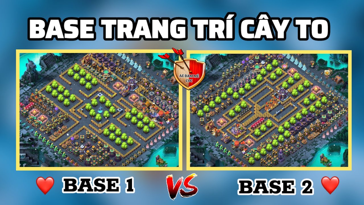 Base Trang Trí Cây To Cho Dân Đam Mê Decor #clashofclans #aedammecoc #coc 