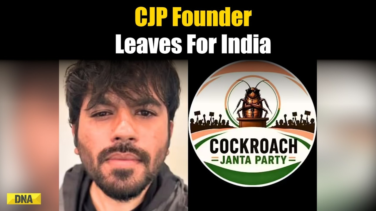 Cockroach Janata Party News: CJP's Abhijeet Dipke Leaves For India From US Ahead Of Delhi Protest