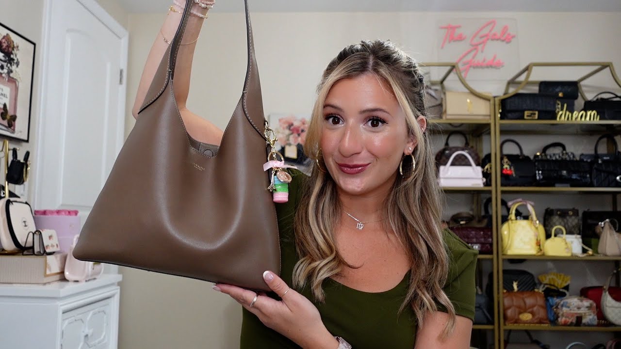 Обзор сумки Coach Brooklyn 28! Аксессуары, что подходит и многое другое! 🍒
