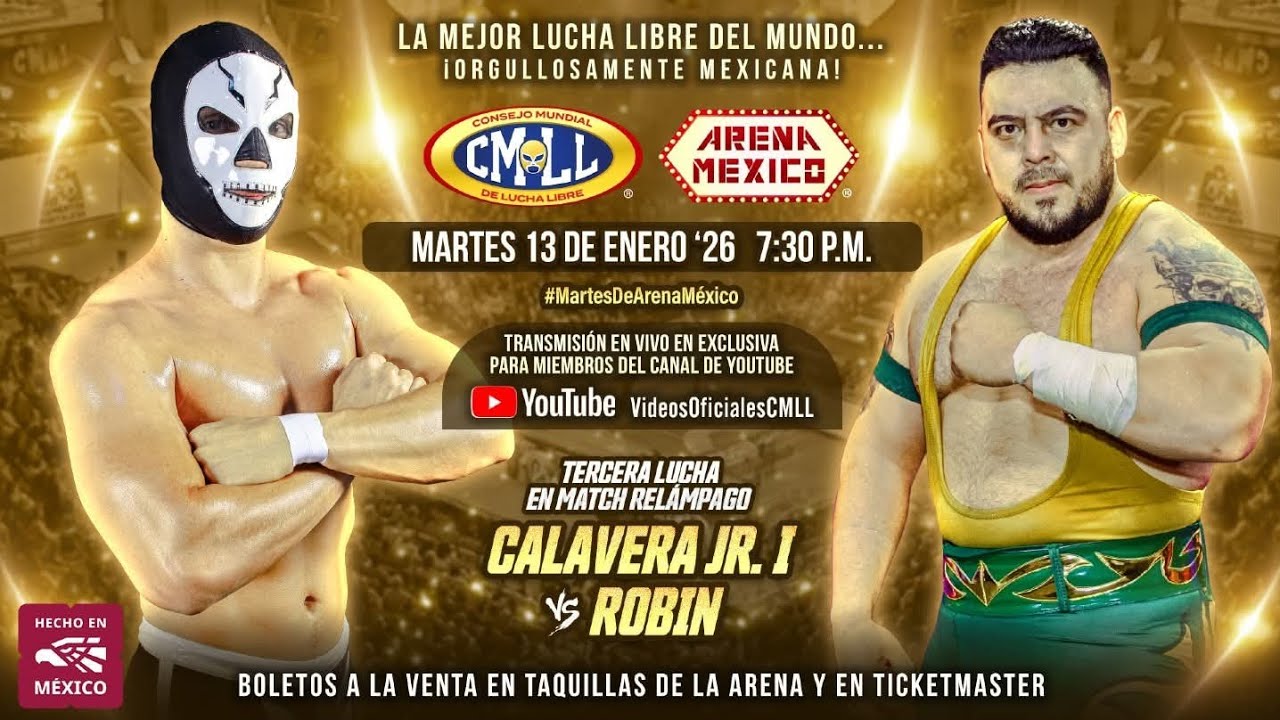 Robin vs Calavera Jr I MATCH RELÁMPAGO/ARENA MÉXICO 