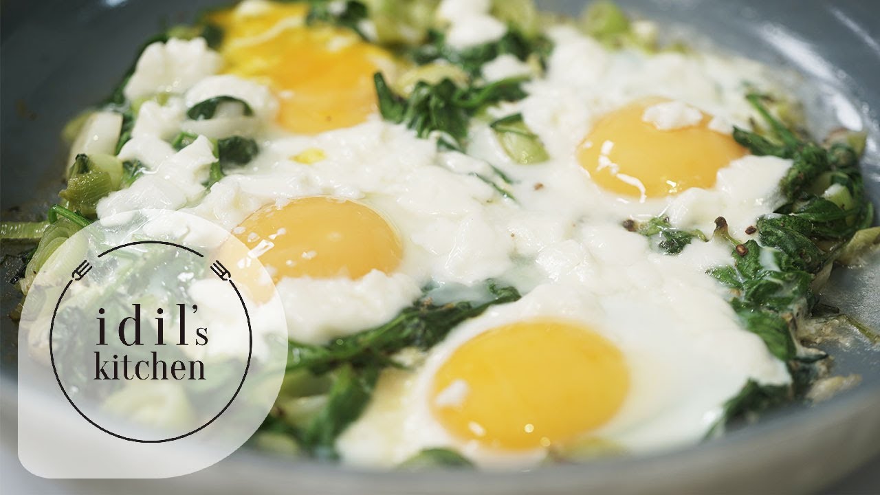 Eggs with Leeks & Spinach | SUPER EASY 🍳