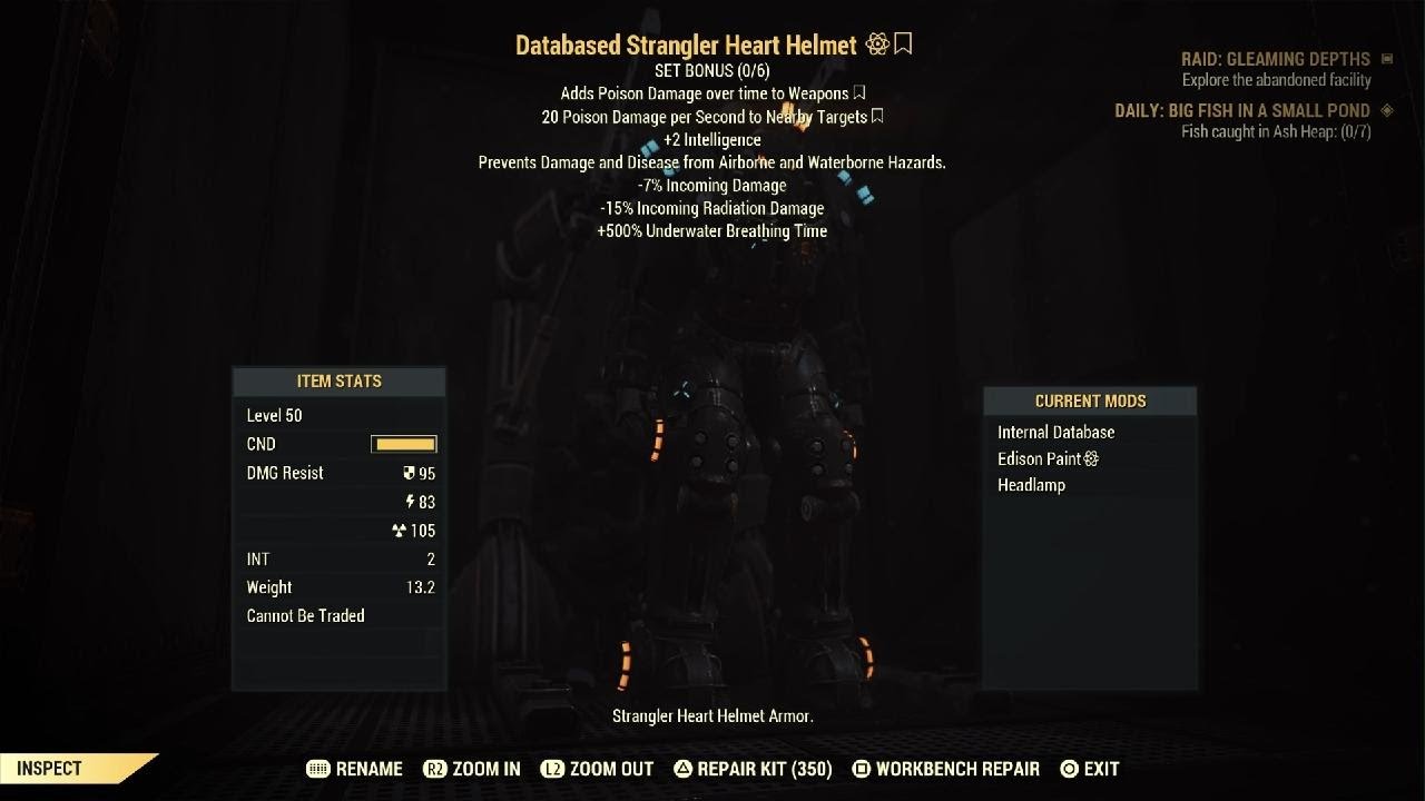 Fallout 76 Enclave_Fanatic Stores His Stacked OG Strangler Heart For Good