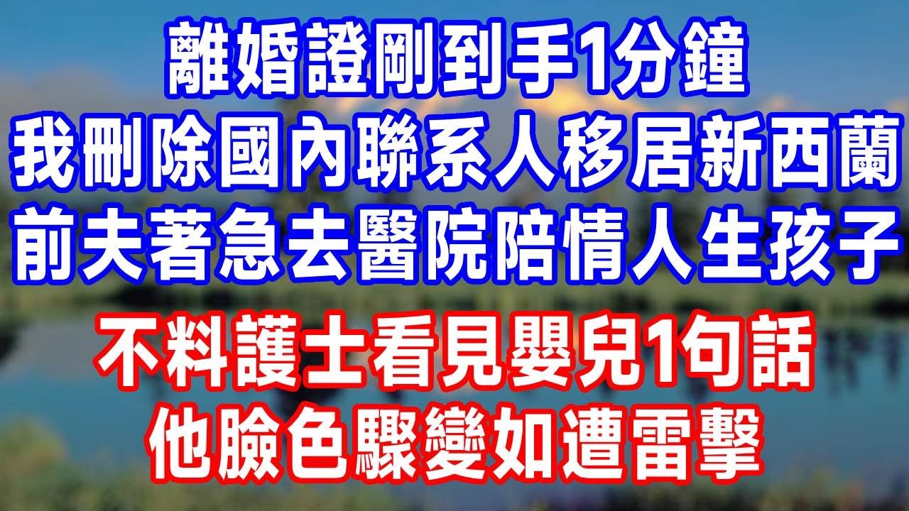離婚證剛到手1分鐘，我刪除國內聯系人移居新西蘭，前夫著急趕去醫院陪情人生孩子，不料護士看見嬰兒1句話，他臉色驟變如遭雷擊！#人生感悟 #故事分享 #故事頻道 #生活經驗 #打脸