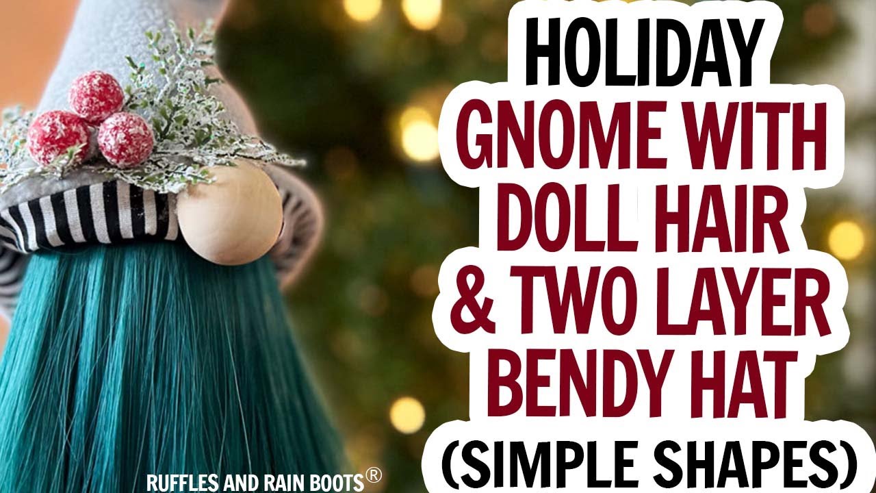 Christmas Gnome with Doll Hair Beard / Gnome Beard Using Doll Hair / Holiday Gnomes DIY / Easy Gnome