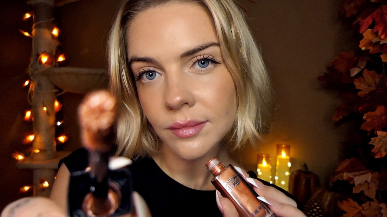 ASMR | Maquillage d'automne relaxant pour ta soirée ✨ Salon professionnel