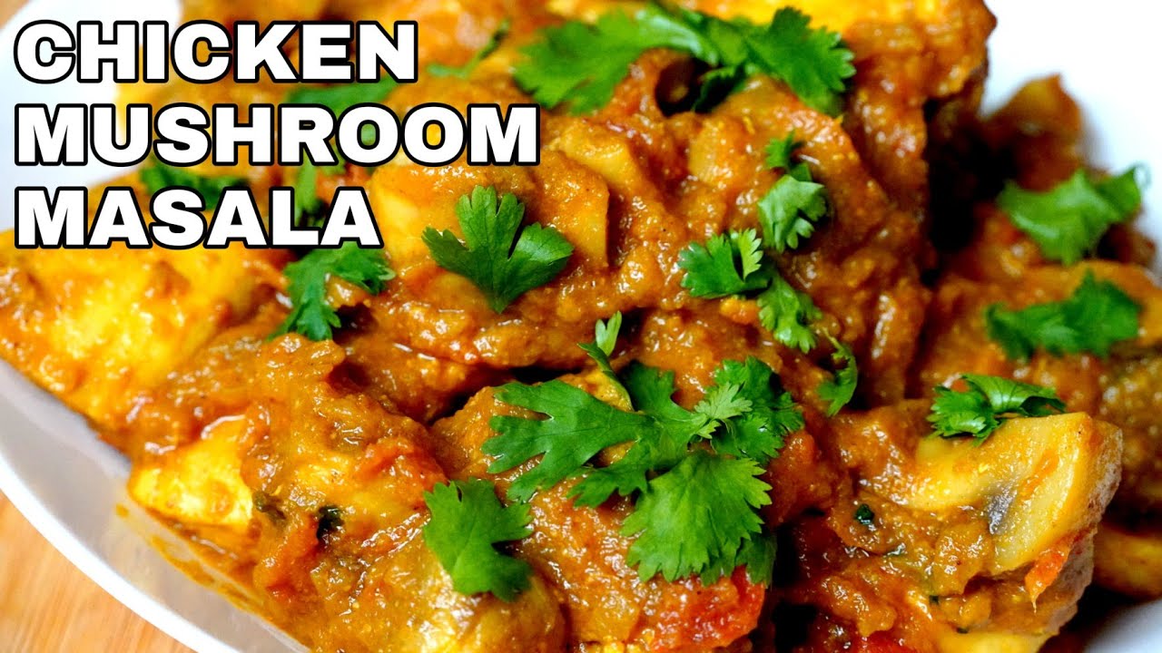 Chicken Mushroom Masala | Mushroom with Chicken | Chicken Mushroom Curry - Roja's Quick Recipes
