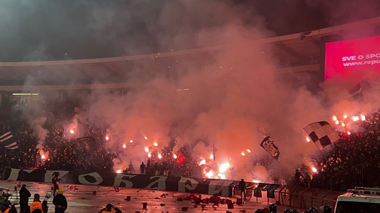 Crvena Zvezda - PARTIZAN (22.02.2026) Grobari support & pyro