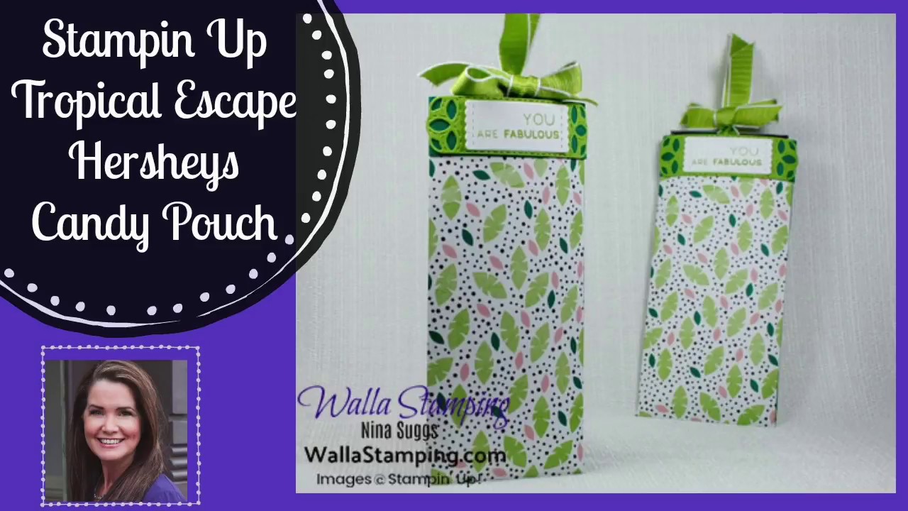 Stampin Up Tropical Escape Hersheys Candy Pouch