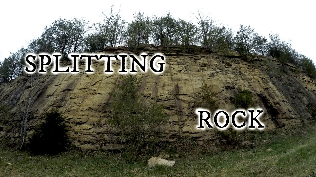 Splitting stone with hand tools