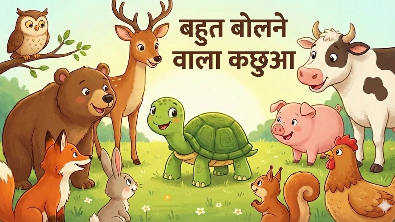 बहुत बोलने वाला कछुआ और हंस - Funny moral story for children | Bedtime story for kids