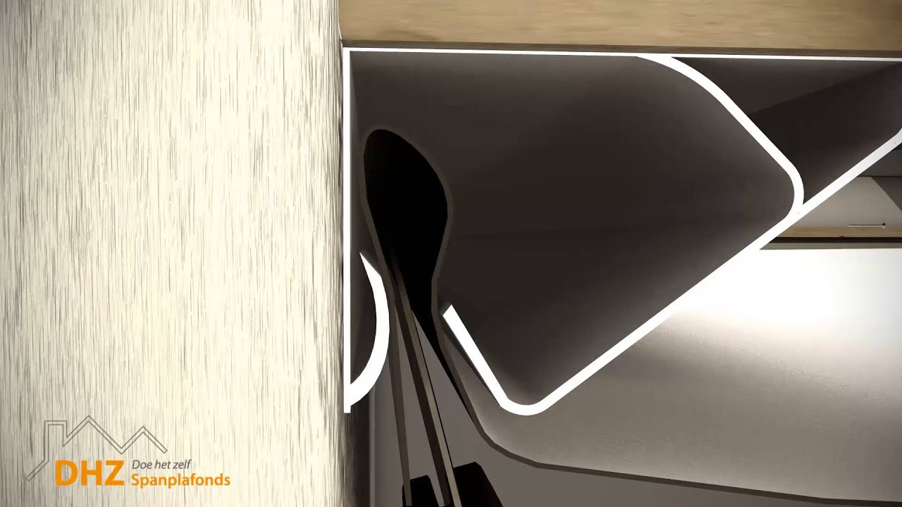 Doe-het-zelf spanplafond plaatsen voorbeeld animatie