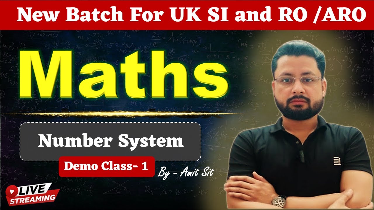 MATHS FOR UKSI,RO/ARO BY AMIT KUMAR SIR,TEJASHWI IAS ACADEMY