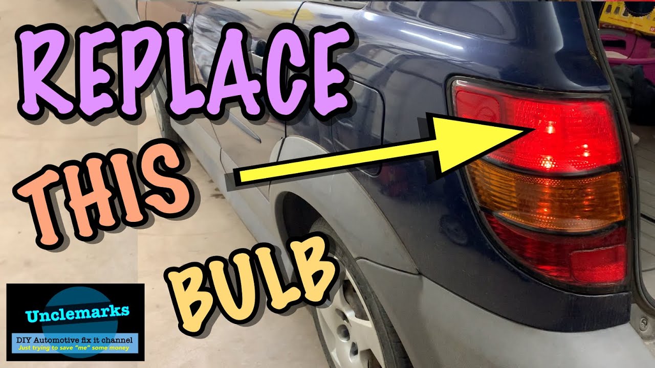 How to replace brake light & running bulb Pontiac Vibe Toyota Matrix 2003 2004 2005 2006 2007 2008