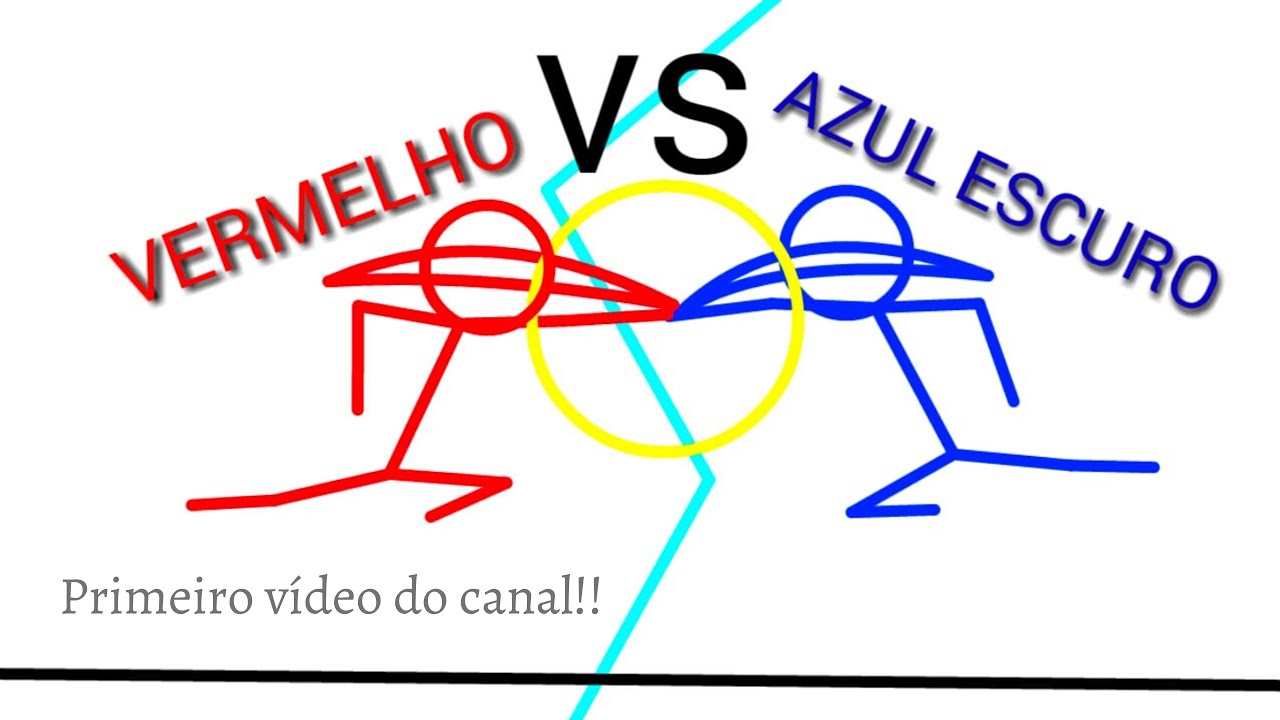 Animação Stick Fighter - Vermelho vs Azul escuro | QUEM VAI GANHAR?