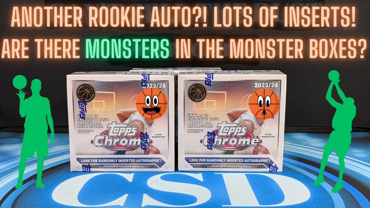 2023-24 Topps Chrome Basketball Mega Box Review!!  Rookie AUTO, LOTS of inserts and Parallels!
