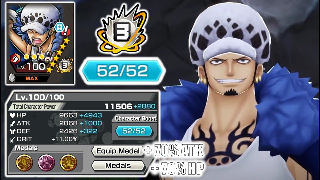 NEW EX LAW MAX BOOST 3 (52/52) GAMEPLAY (SATURN GARP KIZARU COUNTER) One Piece Bounty Rush OPBR