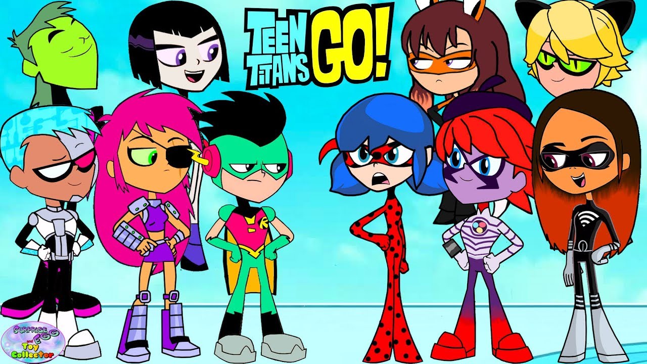 Teen Titans Go! vs. Lady Bug Blackfire and friends! Cartoon Character Swap - SETC