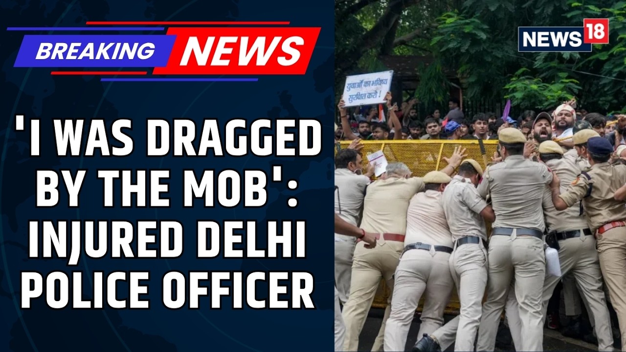 Delhi Police Officer Alleges Assault During Protest | Parliament Protest | CJP | News18