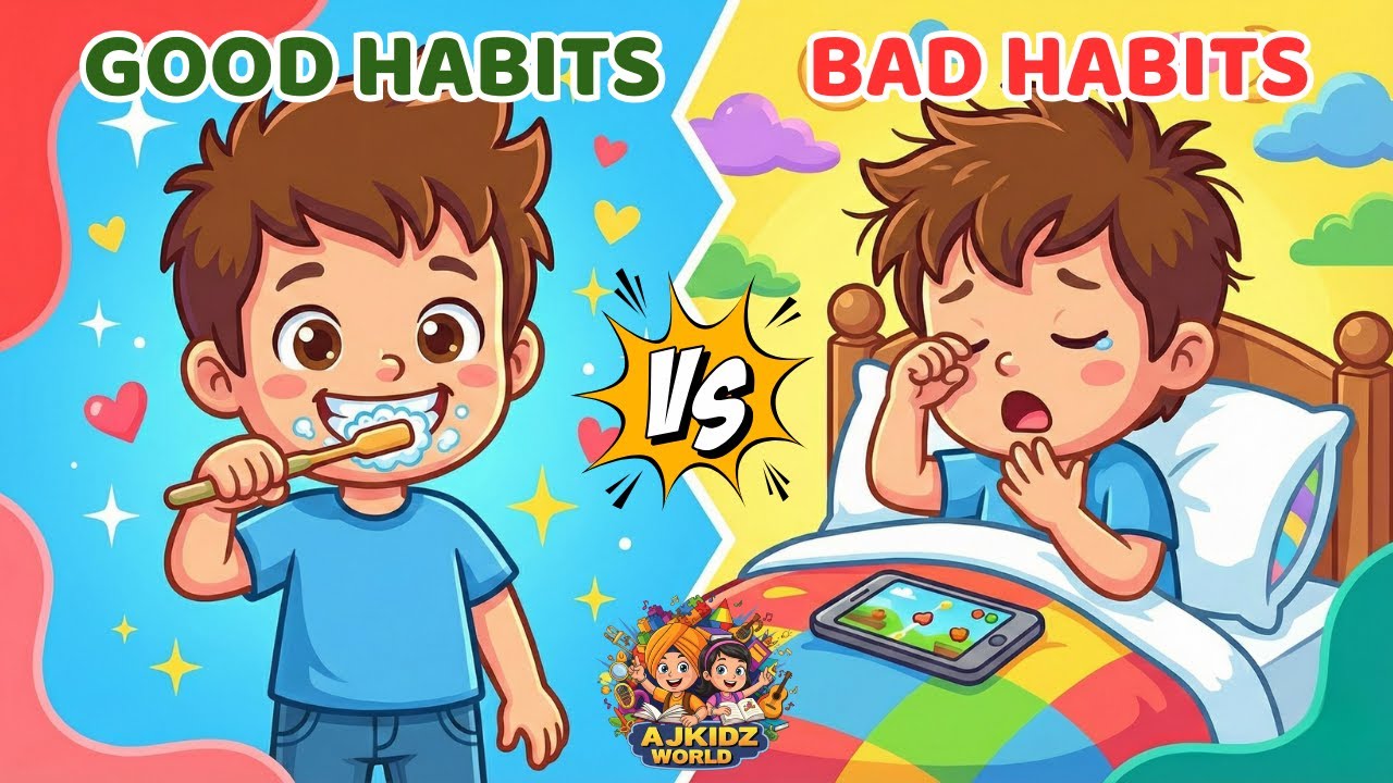 🎈 Good Habits vs Bad Habits for Kids | Fun Preschool Learning 🧼🍎