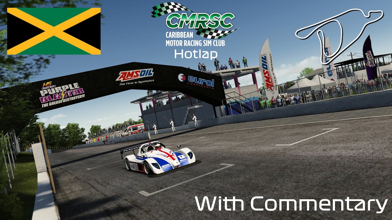 Caribbean Motor Racing Sim Club Radical SR3 @ Dover Raceway Jamaica Hotlap with Commentary!