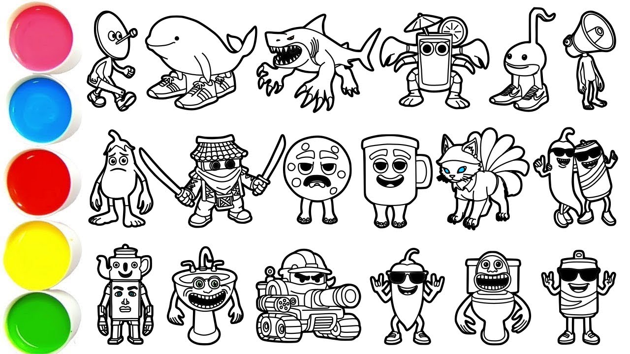 Draw 18 Amazing Italian Meme Creatures in Minutes - Toc Tac Tac Toc Sahur, Belula Beluga & others