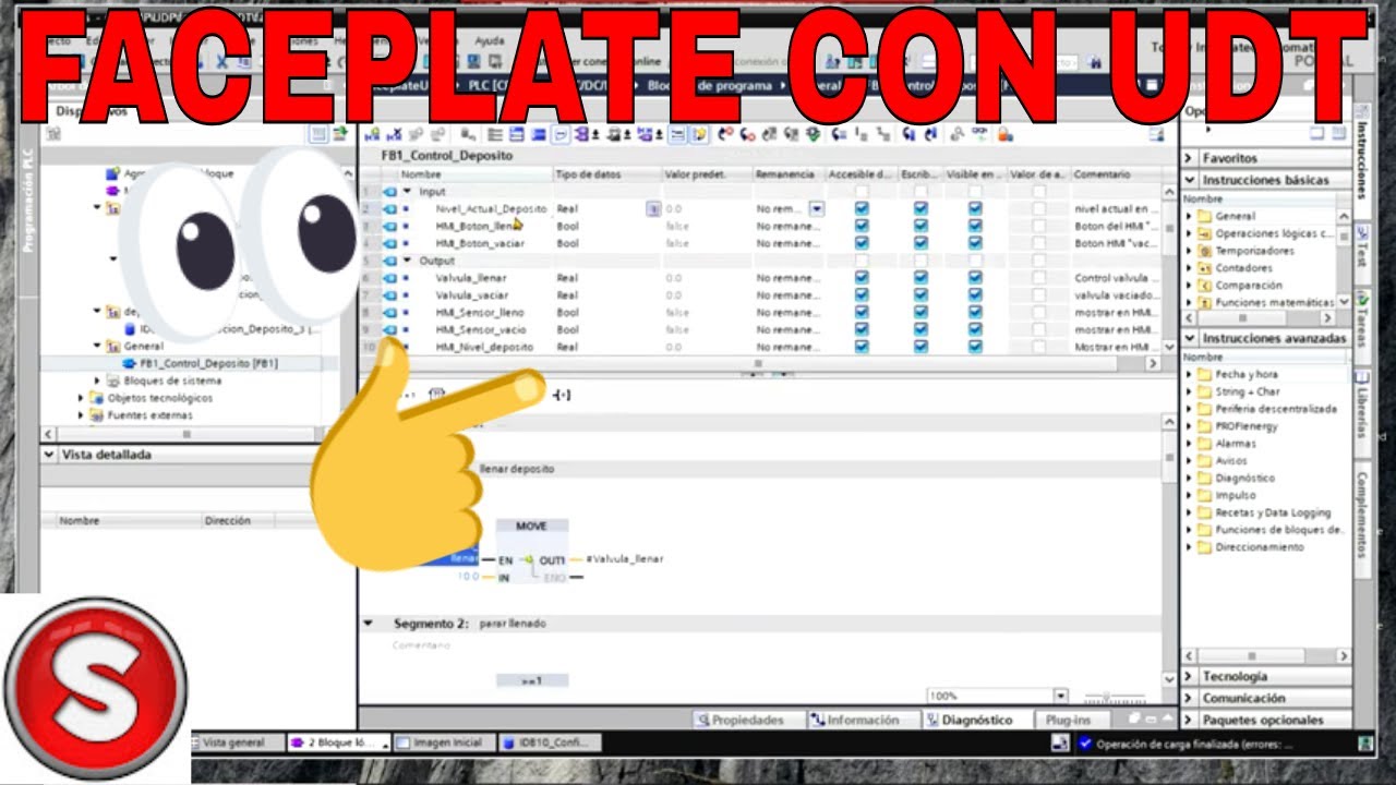 Cómo se Usa 𝗨𝗗𝗧 con 𝗙𝗔𝗖𝗘𝗣𝗟𝗔𝗧𝗘 en 𝐓𝐈𝐀 𝐏𝐨𝐫𝐭𝐚𝐥  - PLC ESPAÑOL 🌠!!! 160