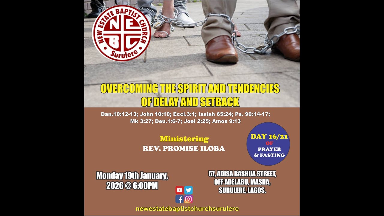 JANUARY 2026 21 DAYS FASTING & PRAYER (DAY 16) || 19TH JANUARY 2026