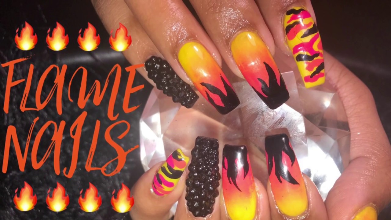 Acrylic Nails Tutorial | Flame Nails