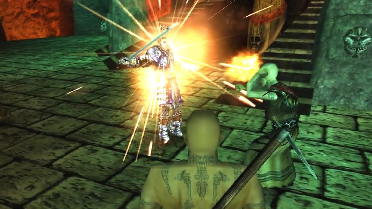 Gothic: hero getting cooked by the best spell