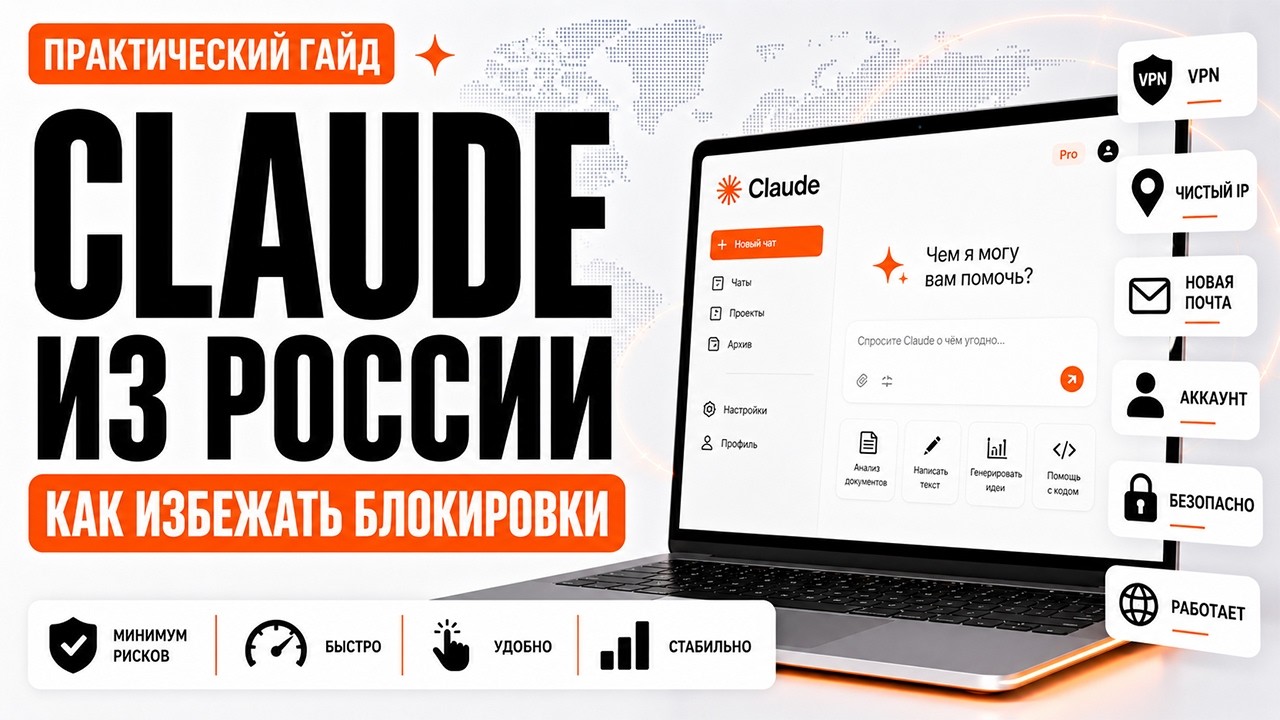 Как пользоваться Claude AI и Claude Code из России без банов: Полный гайд 2026 + OpenRouter