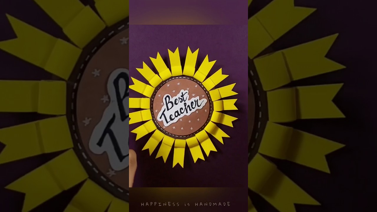 Easy Paper Badge making for Teacher's Day 