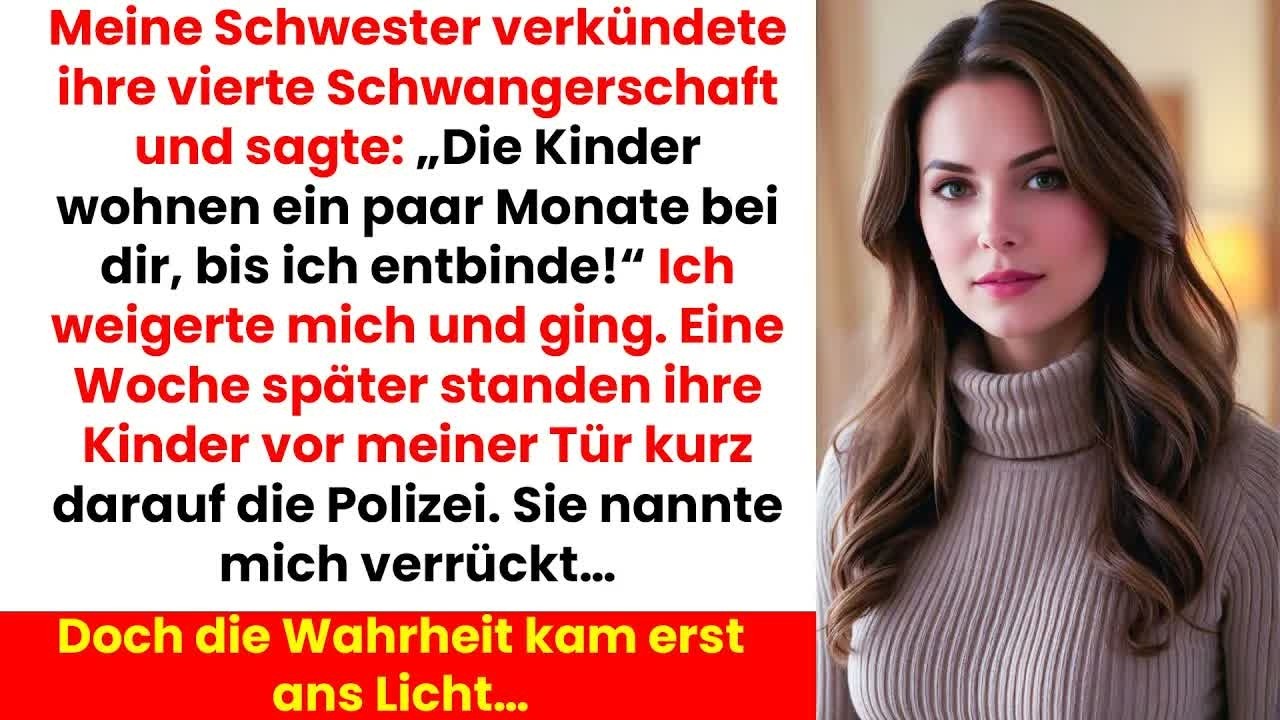 Meine Schwester ließ ihre Kinder vor meiner Tür doch was dann geschah, schockierte alle…