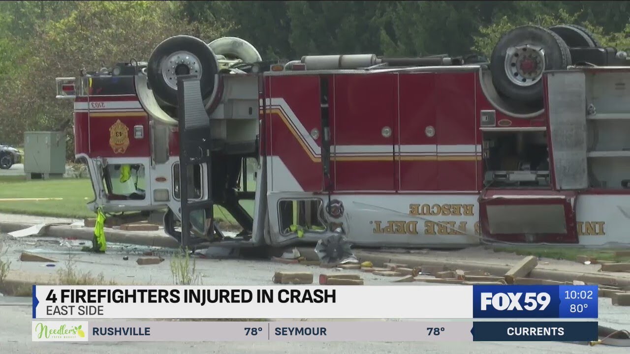 'This happened so fast': witnesses describe crash that injured 4 firefighters