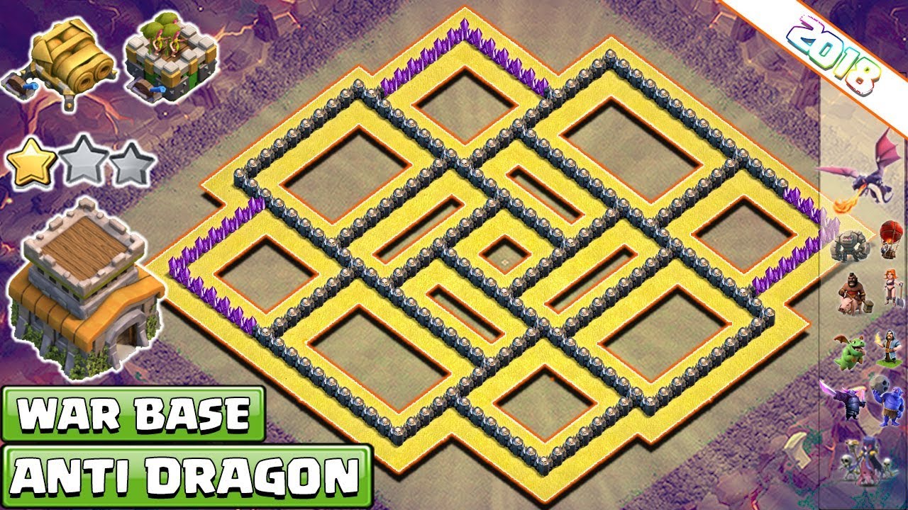 NEW! Clash of Clans Town Hall 8 (TH8) Clan-War Base 2018 !! NEW TH8 War Base Defense