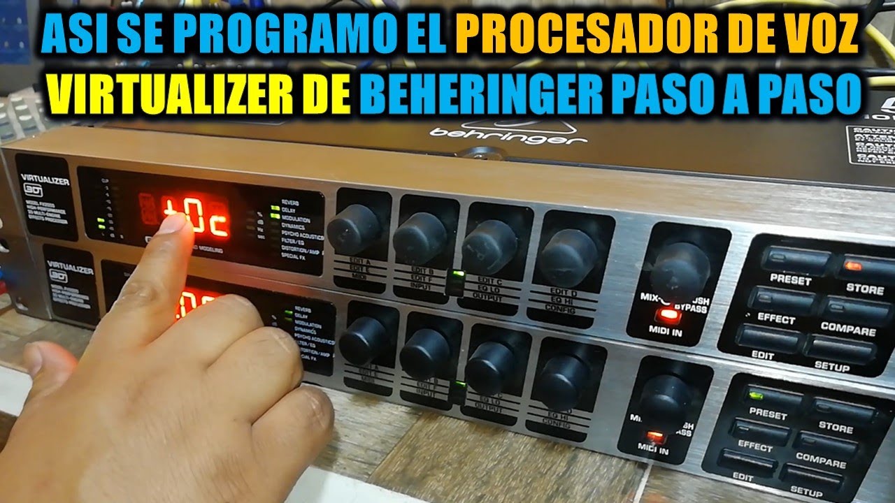ASI💥SE PROGRAMO🎛️EL PROCESADOR🎤DE VOZ🗣️VIRTUALIZER DE BEHERINGER👂PASO A PASO✅