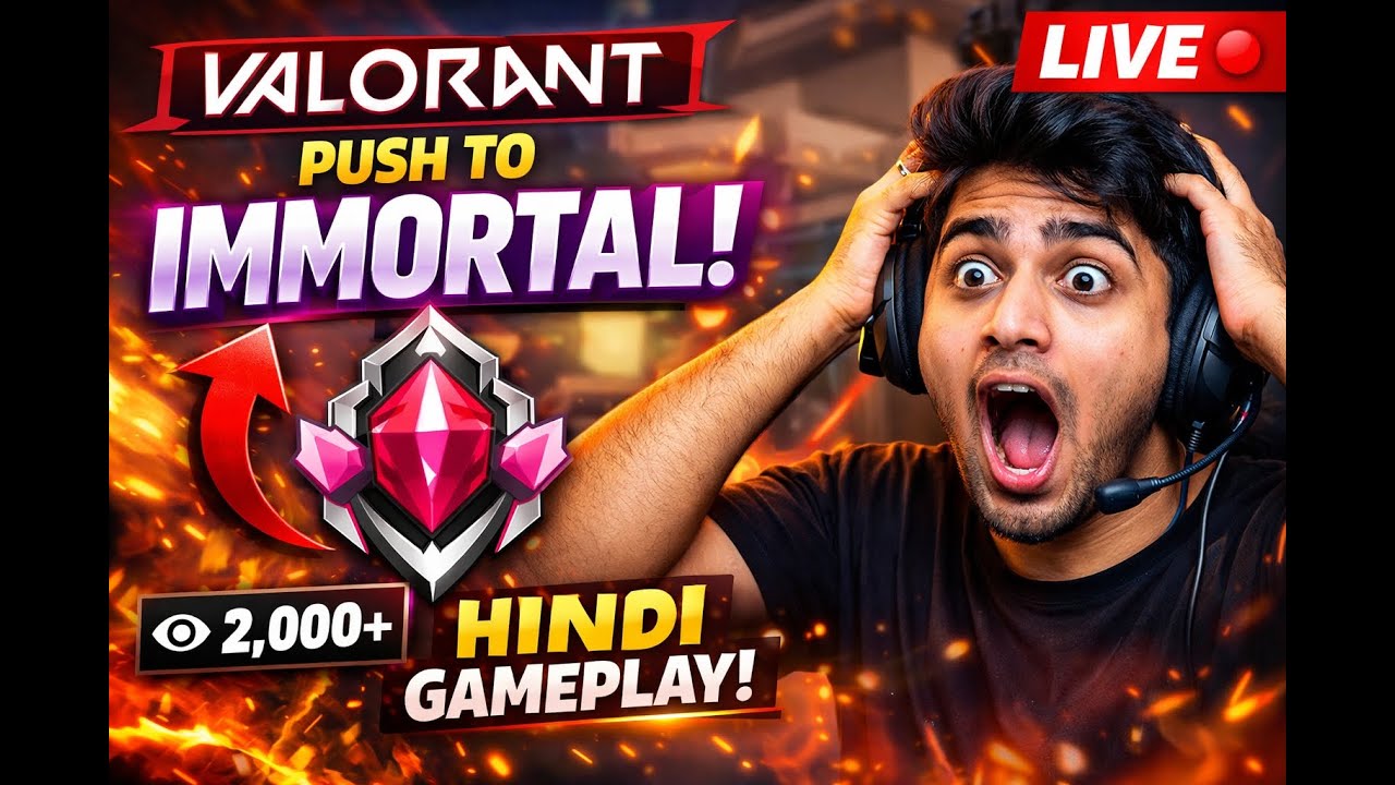 VALORANT LIVE 🔴 RANK PUSH TO IMMORTAL | High Kill Gameplay #valorantlive