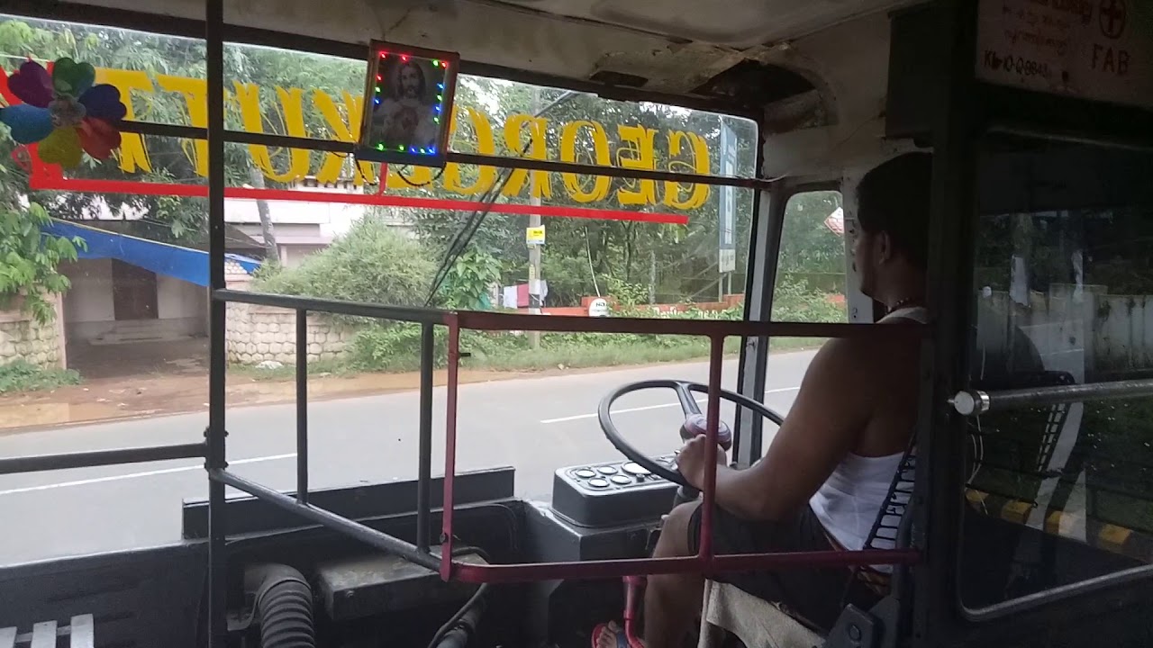 Leyland bus driving Kerala india
