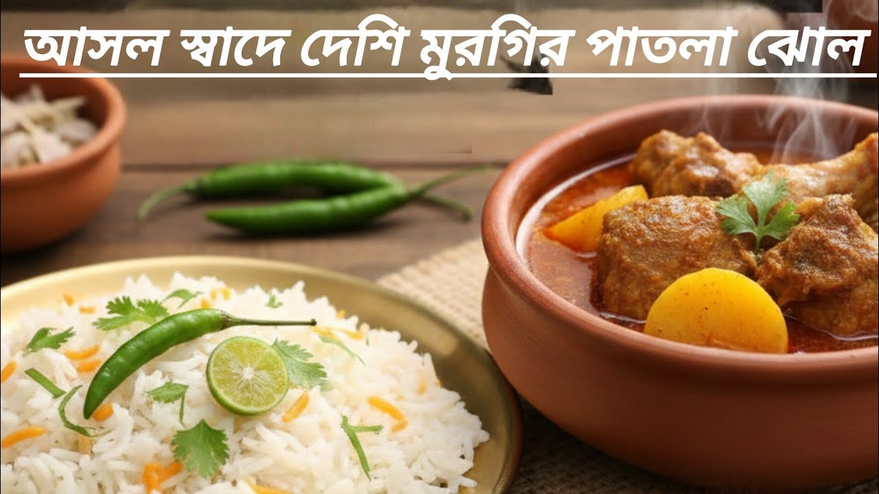 আসল স্বাদে দেশি মুরগির মাংসের পাতলা ঝোল | Desi Murgir Jhol Recipe