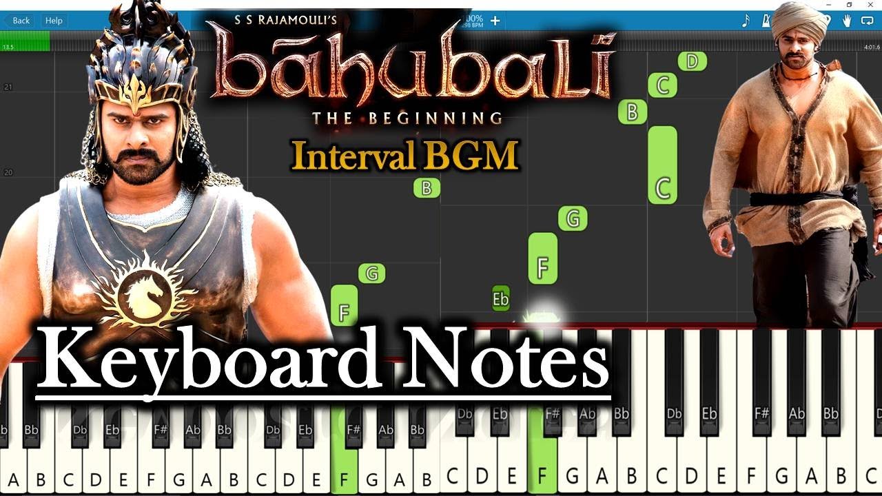 Baahubali Interval BGM Keyboard Notes | M M Keeravani | Prabhas | S S Rajamouli | Baahubali The Epic