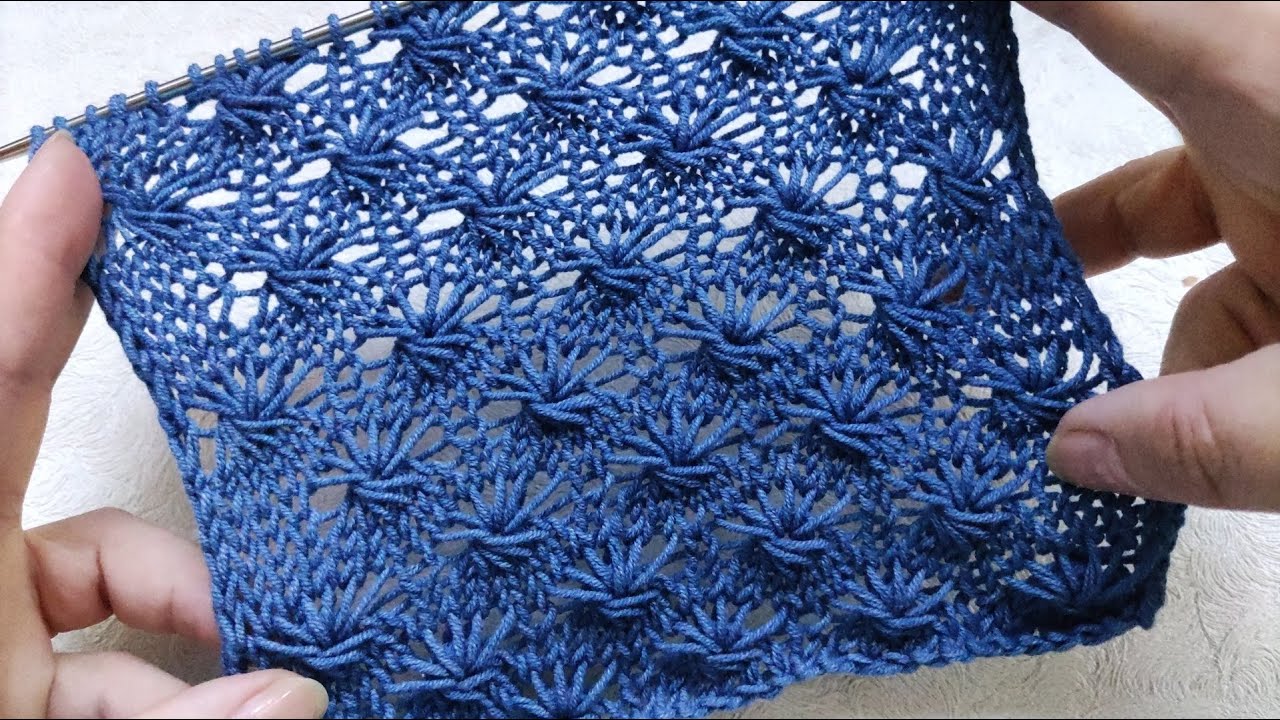 Lace Stitch Knit Pattern| Lochmuster stricken| Punto traforato ai ferri | Punto calado a dos agujas