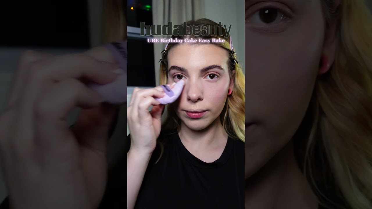 HudaBeauty UBE Birthday Cake Easy Bake Setting Powder #hudabeauty #newmakeup #makeup #makeuptutorial
