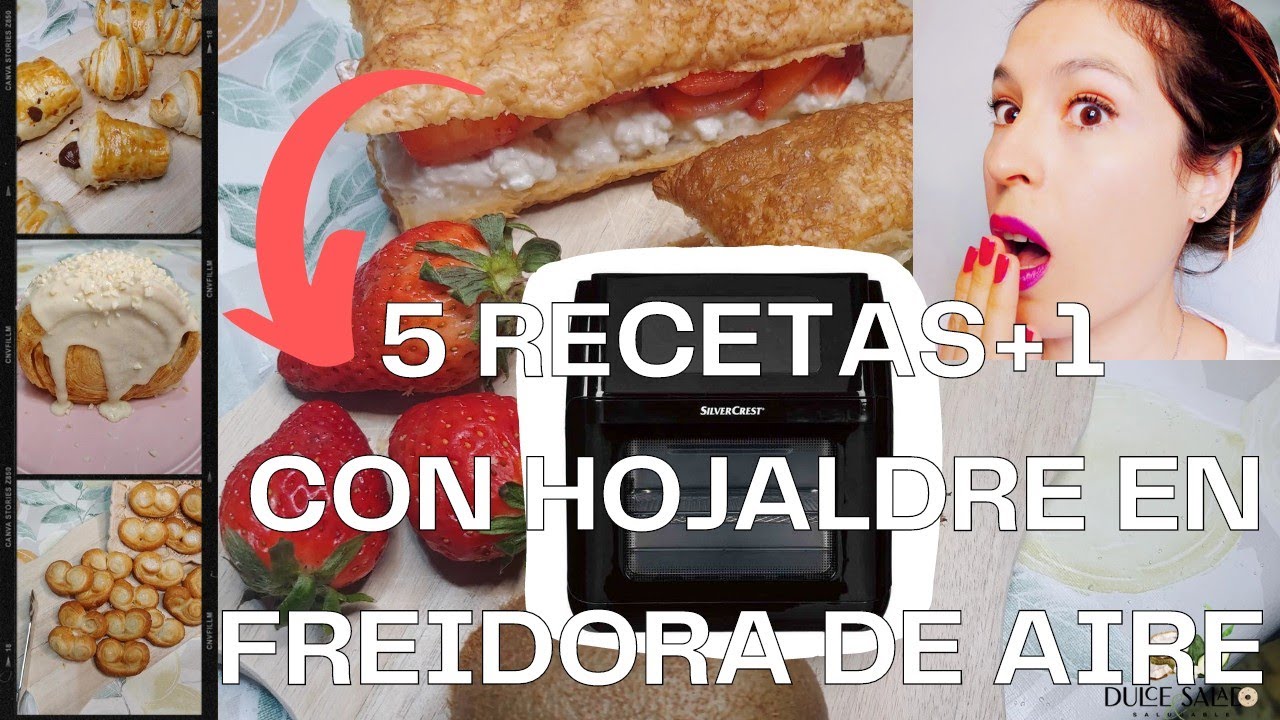 🔴 5 POSTRES con HOJALDRE en FREIDORA DE AIRE 💨 SALUDABLES Y FÁCILES!!