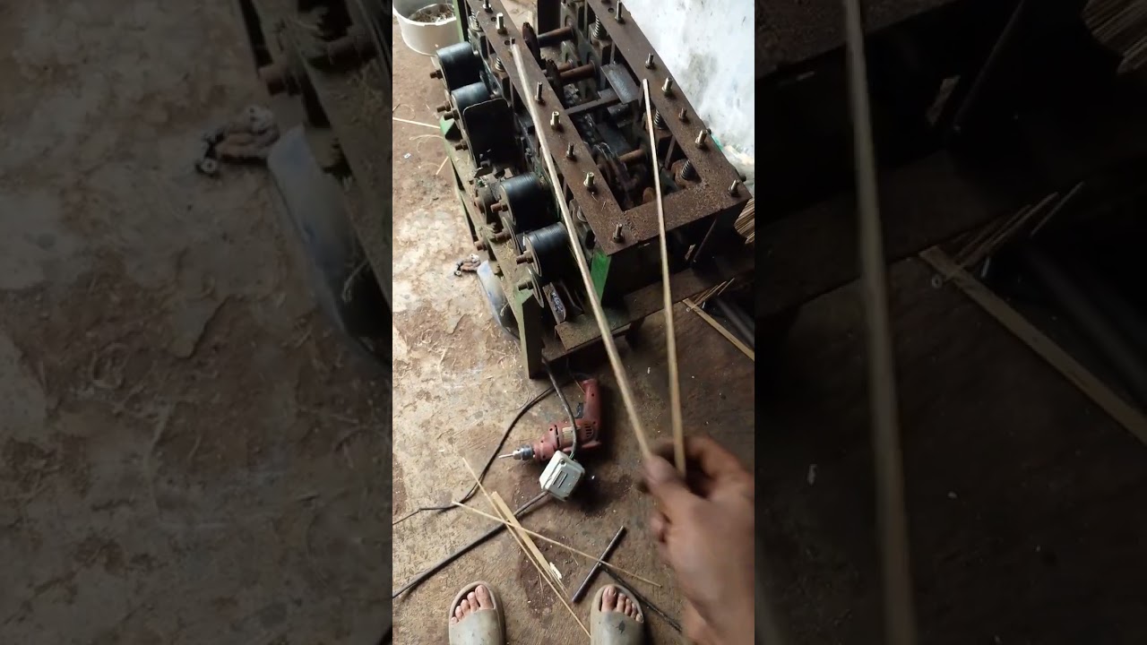 Tehnik membuat ruji layangan,menggunakan mesin