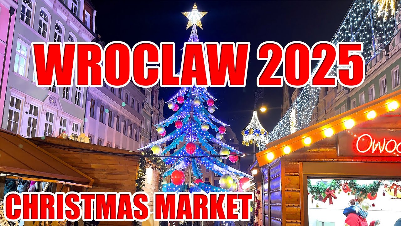 🎄🎅🏻 JARMARK BOŻONARODZENIOWY WROCŁAW ❄️ 2025 ❄️ [4K UltraHD] 🎅🏻🎄