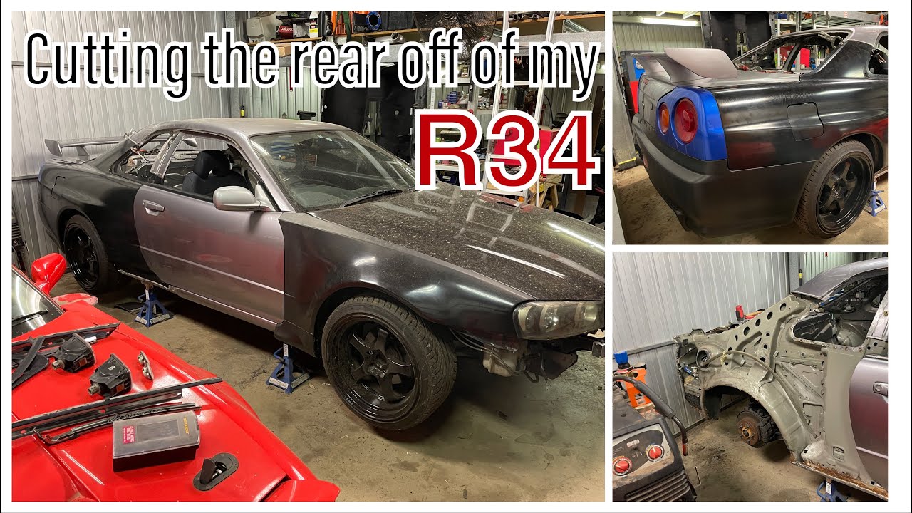 Cutting the rear off of my R34 - R34 GTT to GTR conversion [Ep6]